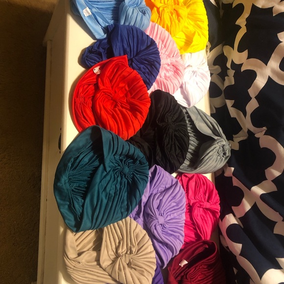 Turban/bracelets /earing set light purple - Picture 4 of 4